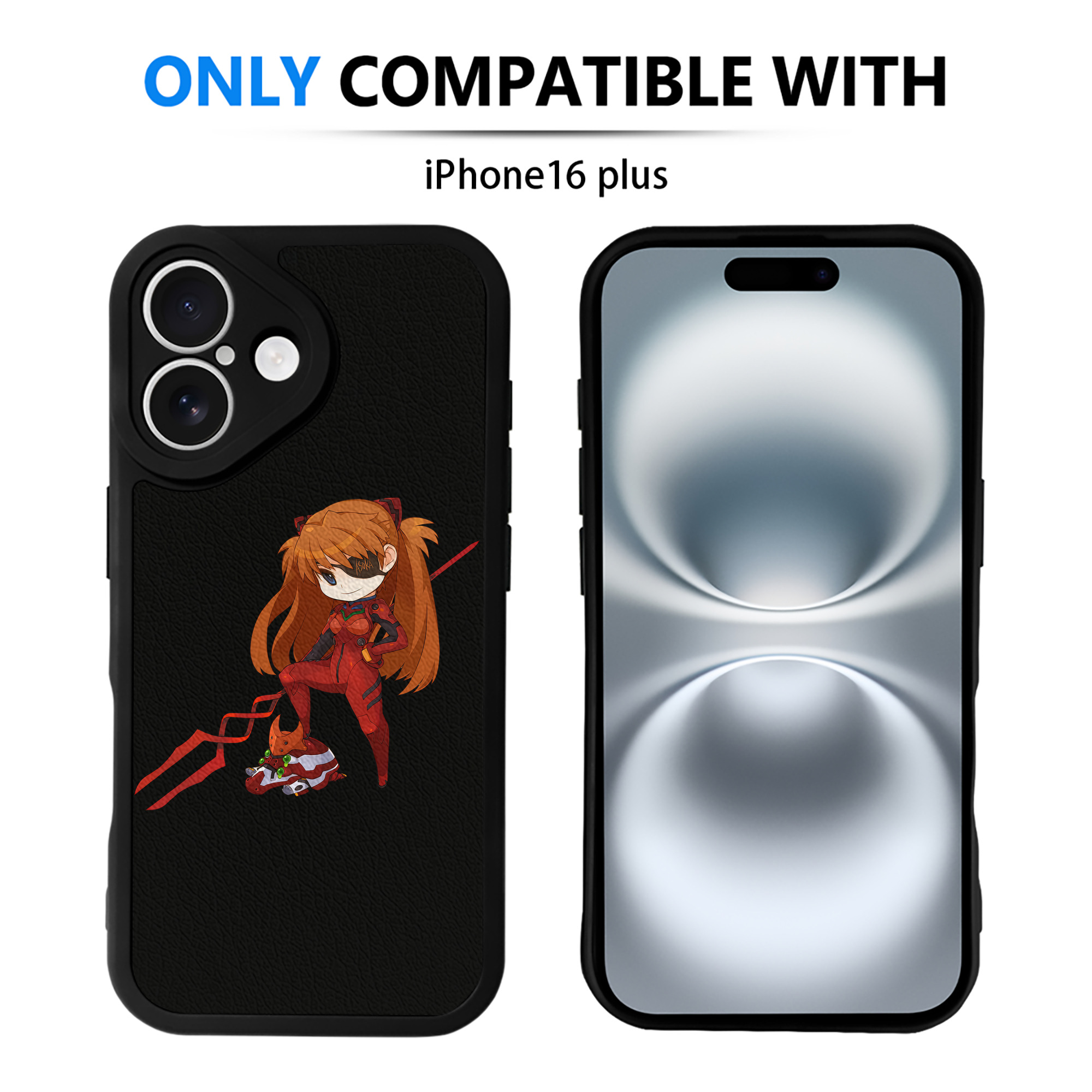 （画像用） EVA 新世紀エヴァンゲリオン 【iPhone 16シリーズ対応】シリコンスマホケース（レザー調） 材質：シリコン
